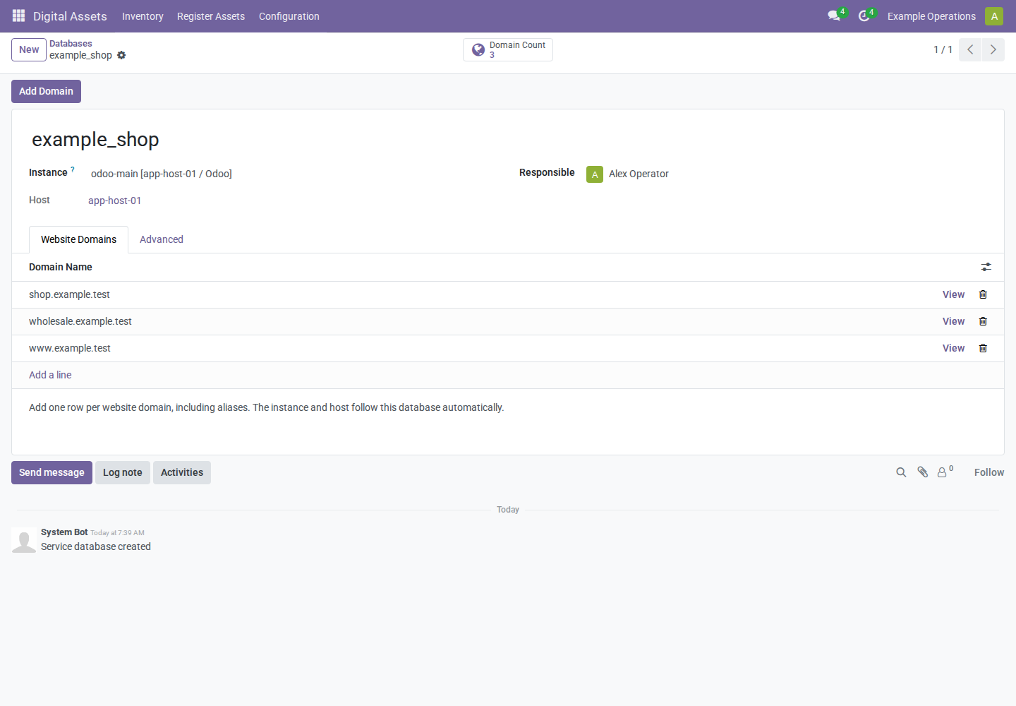 Several website domains on one database