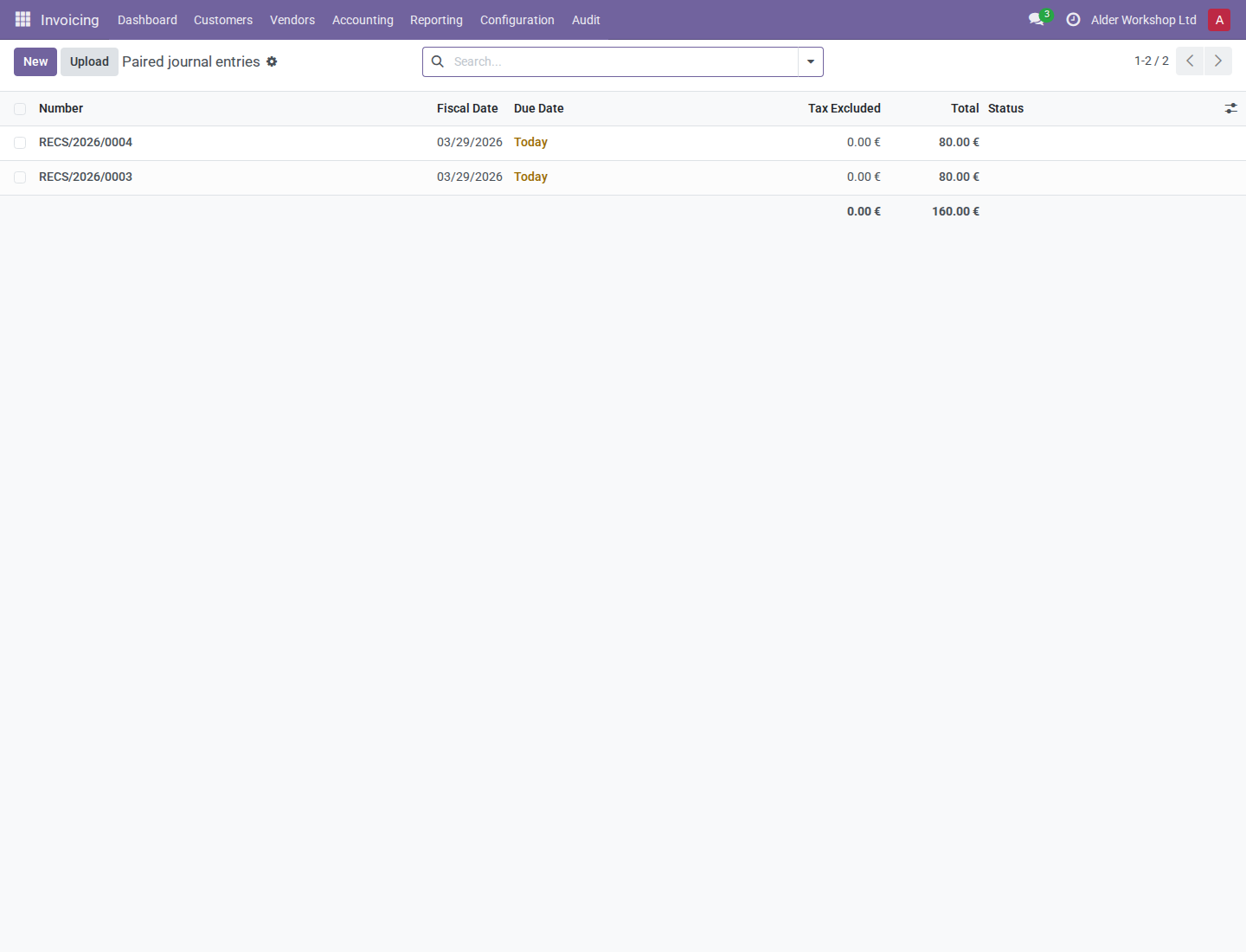 Both valuation entries recognized on March 29